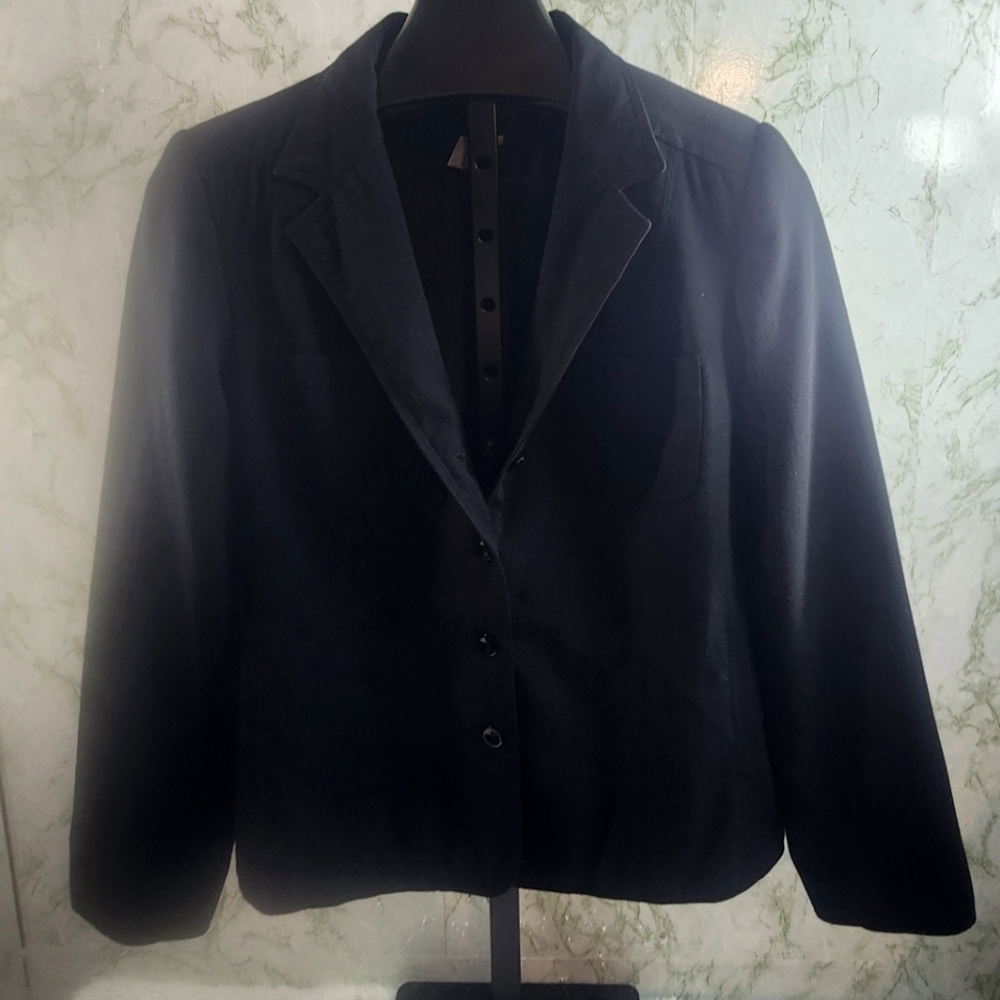 Sag Harbor Black Button Blazer